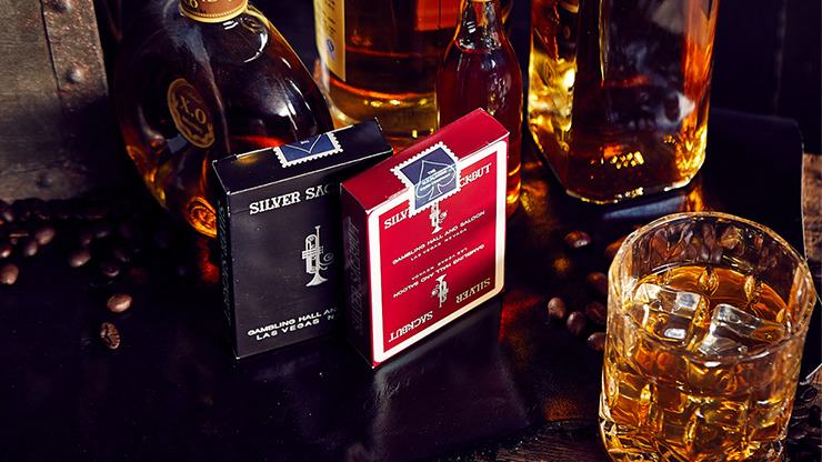 Silver Sackbut Playing Cards, Black - Image 3