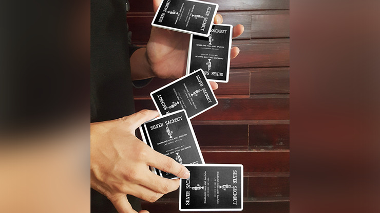 Silver Sackbut Playing Cards, Black - Image 4