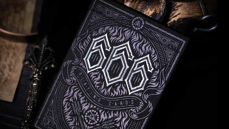 666, Silver Foil Playing Cards by Riffle Shuffle