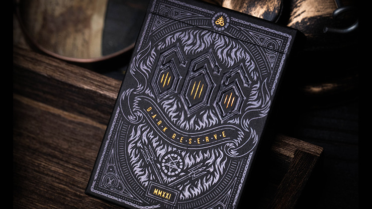 666 Dark Reserves, Bronze Foil Playing Cards by Riffle Shuffle