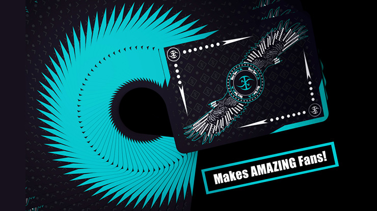 Aqua Falcon Throwing Cards by Rick Smith Jr. and De'vo - Image 2