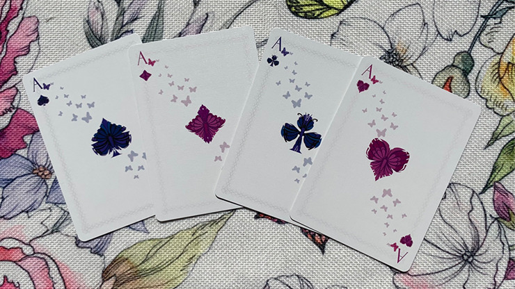 Gilded Bicycle Butterfly, Violet Playing Cards - Image 2