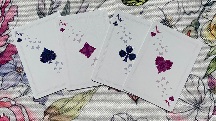 Gilded Bicycle Butterfly, Purple Playing Cards - Image 3