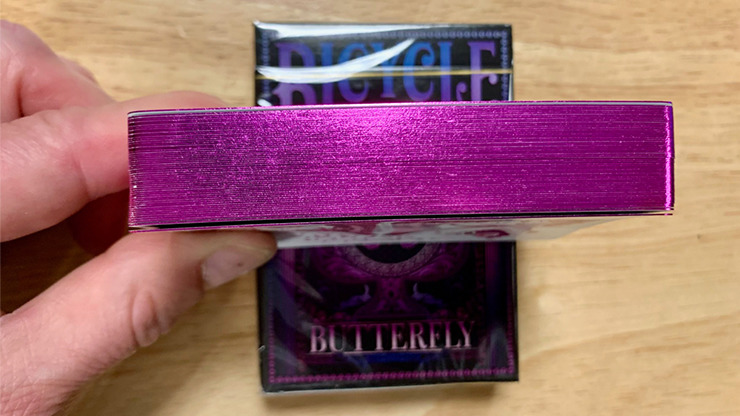 Gilded Bicycle Butterfly, Purple Playing Cards