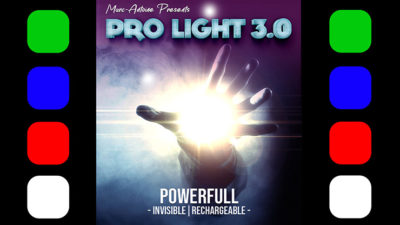 Pro Light 3.0 White Pair, Gimmicks and Online Instructions by Marc Antoine