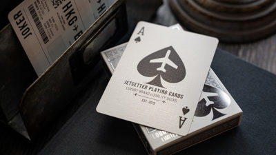 Lounge Edition in Jetway, Silver with Limited Back by Jetsetter Playing Cards - Image 2