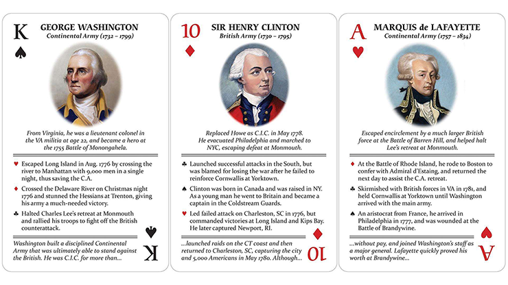 Famous Generals of the American Revolution Playing Cards - Image 2