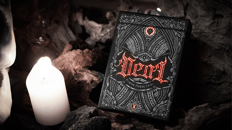 Deal with the Devil, Scarlet Red UV Playing Cards by Darkside Card Magic Co