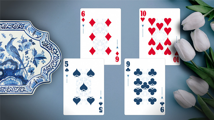 White Tulip Playing Cards Dutch Card House Company - Image 3