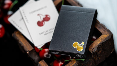 Cherry Casino House Deck, Monte Carlo Black and Gold Playing Cards by Pure Imagination Projects