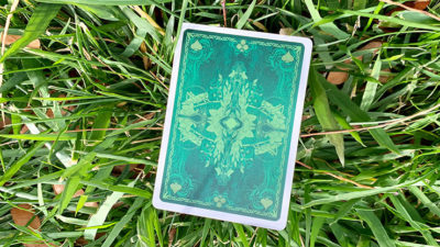 Gilded Grasshopper Light, Jade Playing Cards - Image 2