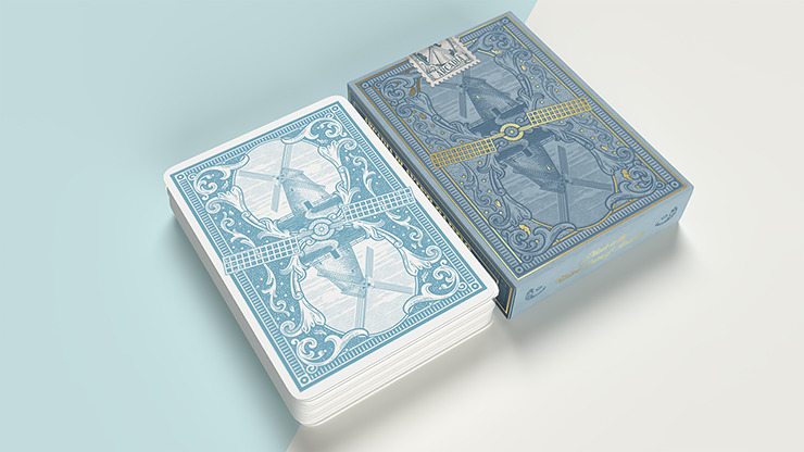 The Windmill Back, Azure Blue Edition Playing Cards - Image 2
