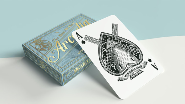 The Windmill Back, Azure Blue Edition Playing Cards - Image 3