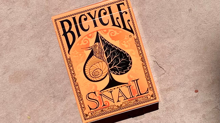 Bicycle Snail, Orange Playing Cards