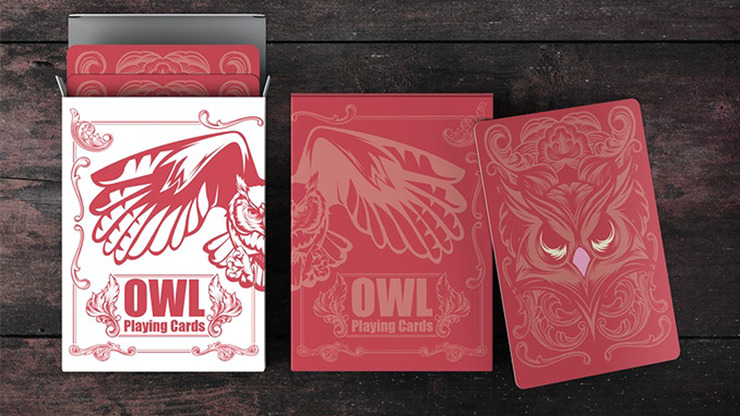 Owl, Red Playing Cards