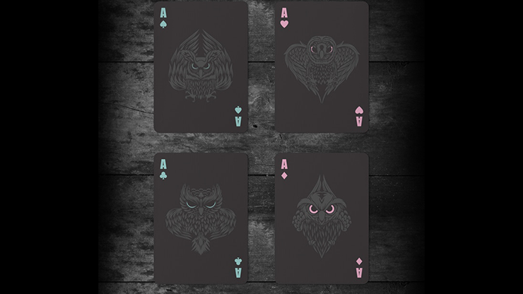 Owl, Black Playing Cards - Image 3