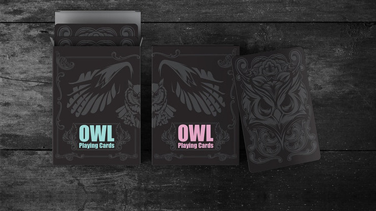 Owl, Black Playing Cards