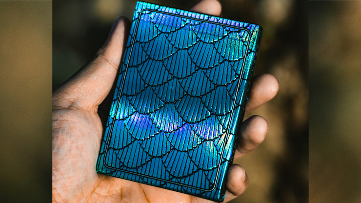 Marvelous Hummingbird Feathers, Blue Playing Cards by Kellar - Image 2