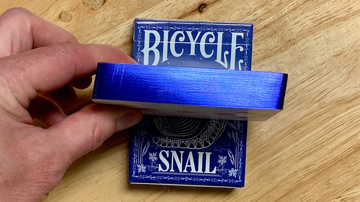 Gilded Bicycle Snail, Blue Playing Cards