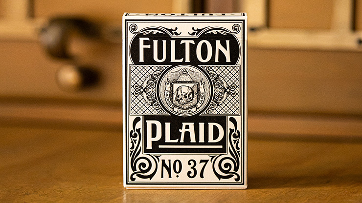 Fulton Plaid, Whisky White Playing Cards
