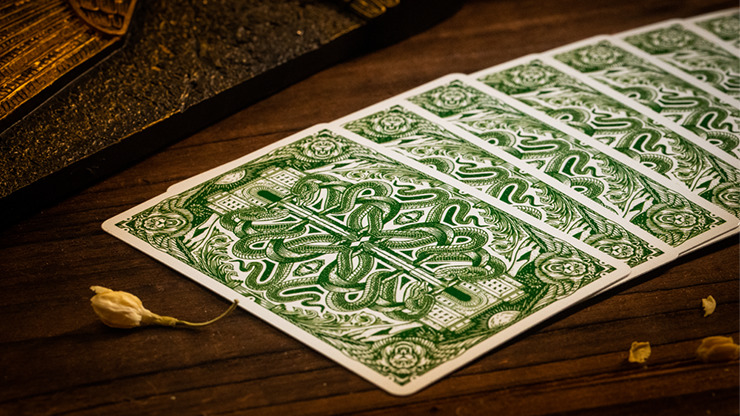Babylon, Forest Green Playing Cards by Riffle Shuffle - Image 2