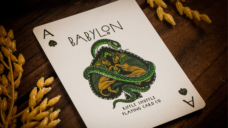 Babylon, Forest Green Playing Cards by Riffle Shuffle - Image 4