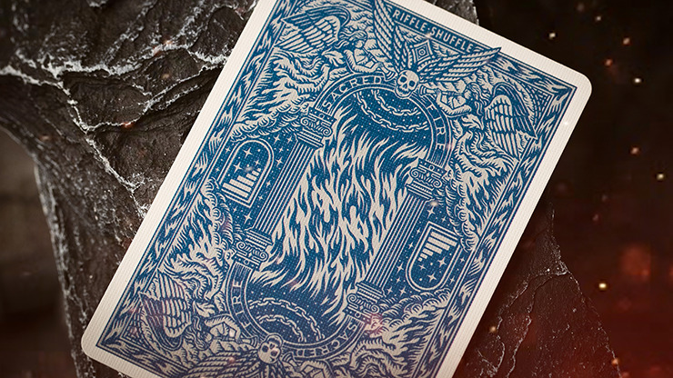 Sacred Fire, Sapphire Blaze Playing Cards by Riffle Shuffle - Image 3