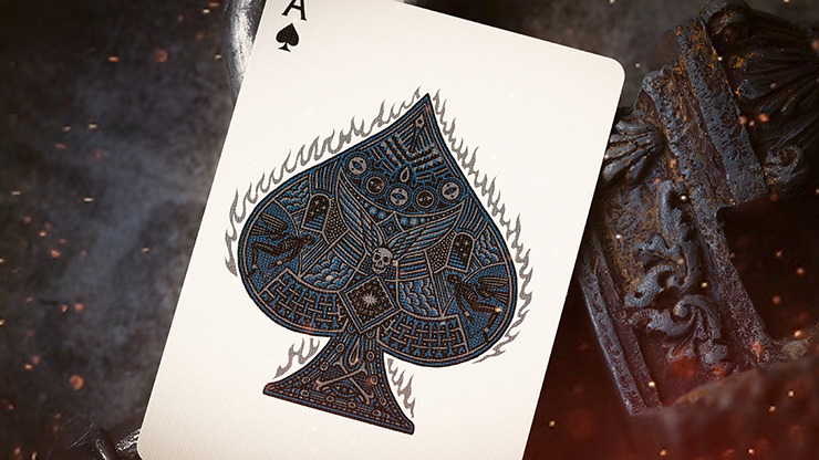Sacred Fire, Sapphire Blaze Playing Cards by Riffle Shuffle - Image 4