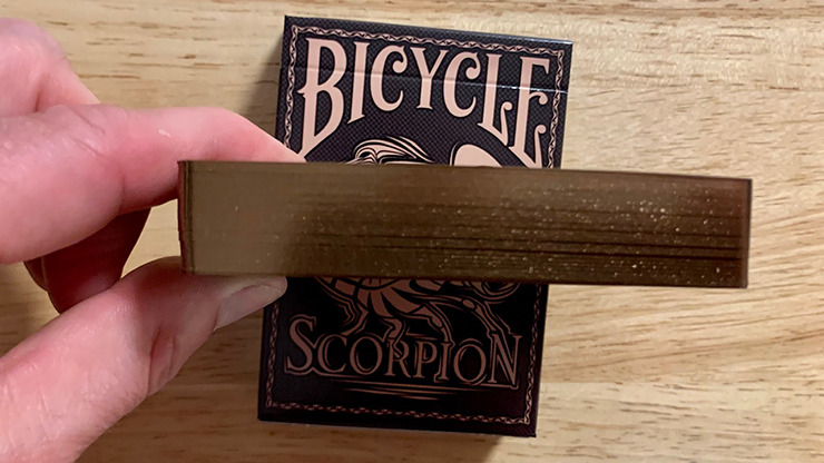Gilded Bicycle Scorpion, Brown Playing Cards - Image 2
