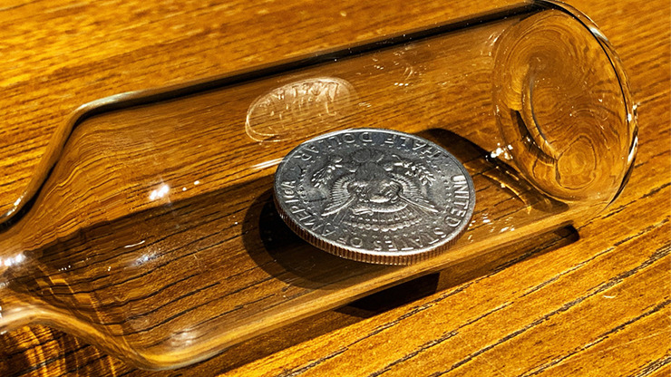 REAL COIN IN BOTTLE, HALF by Bacon Magic