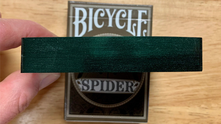 Gilded Bicycle Spider, Green Playing Cards