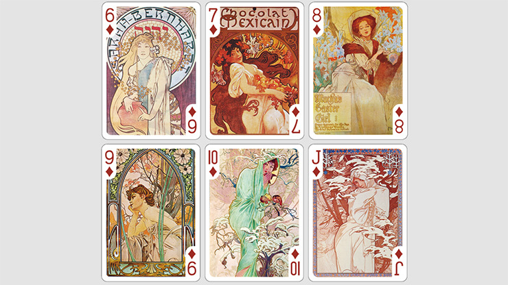 Mucha Gismonda Standard Gold Edition Playing Cards by TCC - Image 5