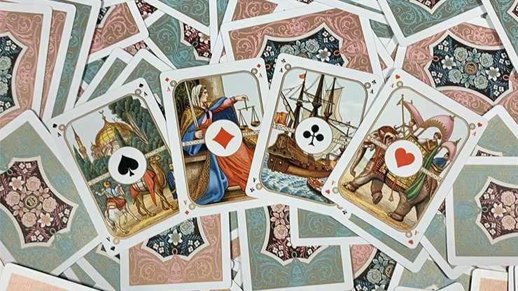 Four Continents, Blue Playing Cards - Image 3