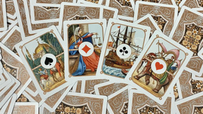 Gilded Four Continents, Copper Playing Cards - Image 2