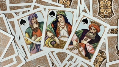 Gilded Four Continents, Copper Playing Cards - Image 4