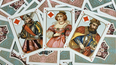 Gilded Four Continents, Red Playing Cards - Image 3