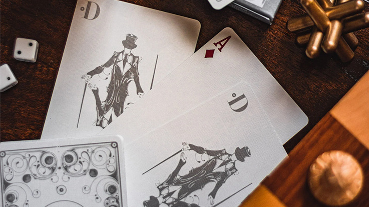 Smoke & Mirrors V8, Silver, Standard Edition Playing Cards by Dan & Dave - Image 3