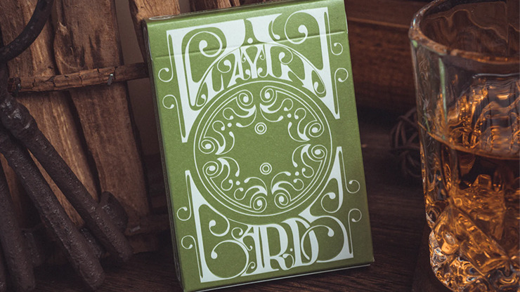 Smoke & Mirrors V8, Green, Standard Edition Playing Cards by Dan & Dave
