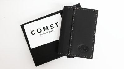 Comet Black Leather Red Shell, Gimmicks and Online Instruction by Andrew Dean