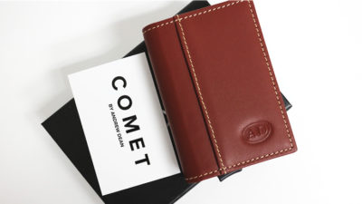Comet Brown Leather Silver Shell, Gimmicks and Online Instruction by Andrew Dean