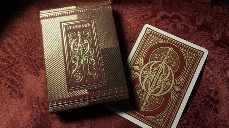 Oath Standard, Burgundy Playing Cards by Lotrek