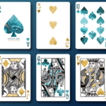 Fluid Art Blue, Luxury Edition Playing Cards - Image 4