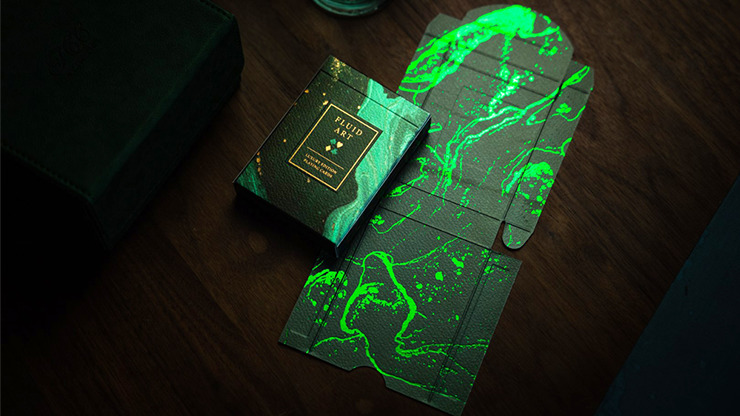 Fluid Art Green, Luxury Edition Playing Cards - Image 3