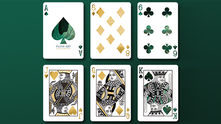 Fluid Art Green, Luxury Edition Playing Cards - Image 4