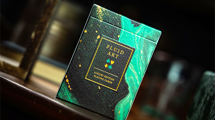 Fluid Art Green, Luxury Edition Playing Cards