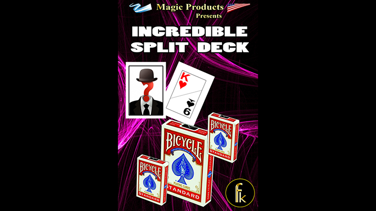 Incredible Split Deck Plus, Gimmicks and Online Instructions by Magic Music Entertainment