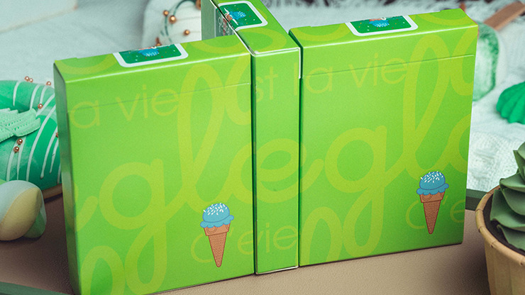 Glace Playing Cards, Green by Bacon Card Magic Company