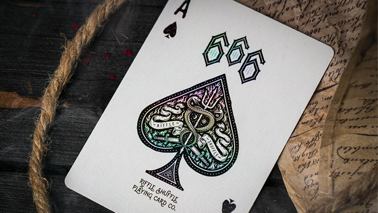 666 Dark Reserves Holographic Foiled Edition Playing Cards by Riffle Shuffle - Image 4