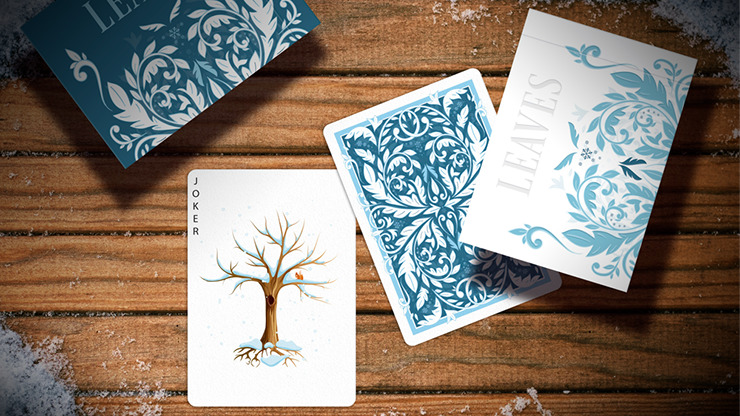 Leaves Winter, Blue Playing Cards by Dutch Card House Company - Image 2