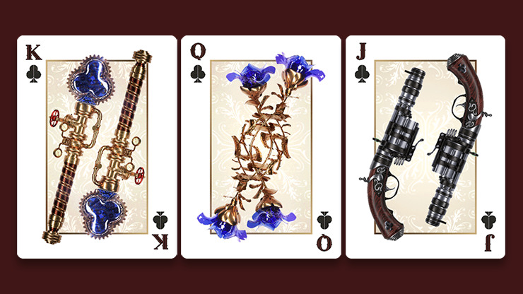 Victorian Steampunk, Silver Playing Cards - Image 4